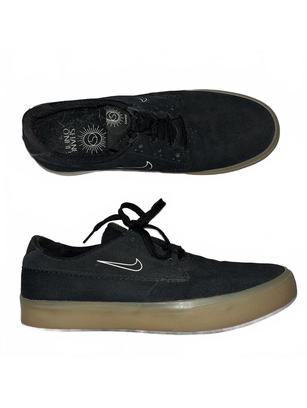 Nike SB Shane Black Gum Skate Shoes Men’s Size 10 Y2K Skater Streetwear Sneakers
